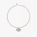 Bound Light natural stone short necklace in Silver-Tone finish