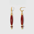 Gold-tone long bead earrings in Style A long drop design